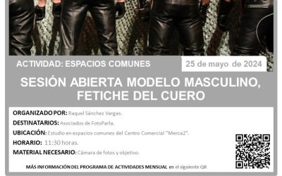 Sesión abierta modelo masculino, fetiche del cuero